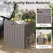 35 Gallon Waterproof Outdoor Deck Box With Lock Hole, Side Handle Storage Box, Outdoor Storage And Organizing Supplies, Suitable For Easy To Move Storage Boxes On Terraces, Gardens, And Backyards_maomaolike.com