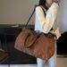 Solid Color Simple Short Trip Travel Unisex Handheld Luggage Single Shoulder Crossbody Carry-on Maternity Bag_maomaolike.com