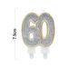 Birthday Candles Cake Numeral Candles Happy Birthday Cake Candles Topper Decoration For Birthday Wedding Anniversary Celebration Supplies (silver,60th)_maomaolike.com