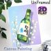 Korean Soju & Lily Of The Valley Painting Poster, Soft Pastel Style Illustration Poster, Delicate Whimsical Decor Ideal For Home Bar, Kitchen Or_maomaolike.com
