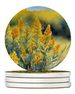 Nebraska Goldenrod In Watercolor Large Sandstone Coasters Pack Of 4 Absorbent Round Coasters Decor Gifts For Men Or Women, 4 In, Multicolor_maomaolike.com