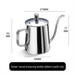 304 Stainless Steel Pour Over Household Hanging Ear Long Spout Fine Water Kettle Outdoor Drip Coffee Pot Utensil_maomaolike.com