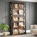 Bookshelf, BEtagere Metal And Wooden Bookcase For Home Office_maomaolike.com