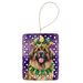 Leonberger King Of Mardi Gras Porcelain Ornament Christmas Tree Hanging Decorations For Home Christmas Holiday, Rectangle, Gift, Multicolor_maomaolike.com