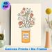 Floral Pill Jar Painting Poster, Warm-toned Whimsical Hand-drawn Poster, Flowers Growing From Pill Jar With Encouraging Quote, Gentle Self-care Decor_maomaolike.com