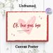 Love Message Themed Painting Poster, Warm Hand-painted Pink Heart & Typography Poster, Sweet Heartfelt Decor For Bedroom, Living Room, Entryway_maomaolike.com