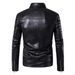 Men's Clothing New Men's Motorcycle Leather Jacket Multi zipper Men's Leather Jacket 1800 B003_maomaolike.com