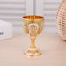 Vintage European Style Metal One Or Two Wine Glasses, High Footed Cups, Household Alloy Wedding Toasting Cups_maomaolike.com