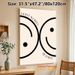 Inspirational Quote Painting Poster, Minimalist Black & White Abstract Interlaced Smiley Face Poster, Uplifting Positive Message Decor Ideal For_maomaolike.com