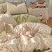 2026A Class Traditional Washed Top-sale Cotton Cloud Feel Yarn Four-Piece Pastoral Style Bed Sheet Three-Piece Set Single Duvet C_maomaolike.com