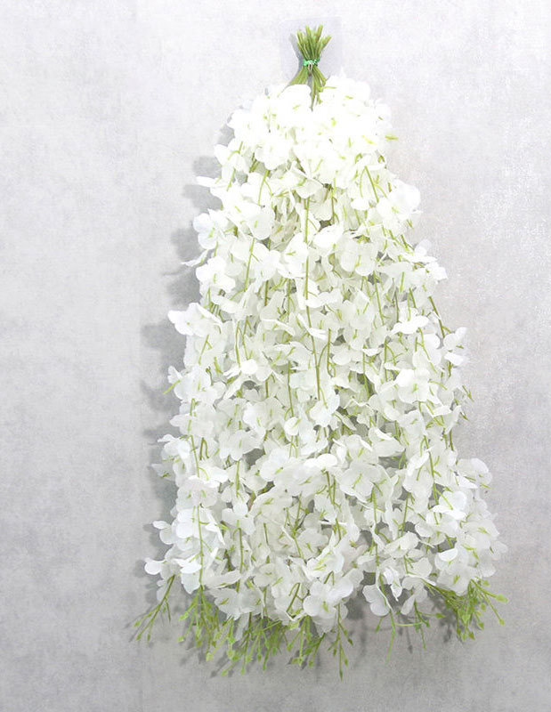 Artificial Wisteria Wall Hanging Purple Orchid String Indoor Decoration Mall Ceiling Arrangement Dense Silk Cloth Bean_maomaolike.com