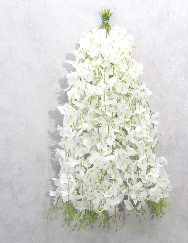 Artificial Wisteria Wall Hanging Purple Orchid String Indoor Decoration Mall Ceiling Arrangement Dense Silk Cloth Bean_maomaolike.com