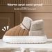 Winter Thick Soled Anti Slip Warm Shoes With Fleece Bag And Cotton Slippers For External Wear_maomaolike.com