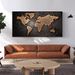 World Map, Coffee Brown, Mainstream Style, Decorative Art Print, Home Decor Painting, Living Room Feature Wall Art, Art Exhibition Piece_maomaolike.com