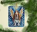 Basset Hound My Angel Porcelain Ornament Christmas Tree Hanging Decorations For Home Christmas Holiday, Rectangle, Gift, Multicolor_maomaolike.com