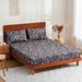 Dark Floral Luxury Polyester Skin Friendly Bed Mattress Protector Fitted Sheet_maomaolike.com