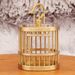 Brass Birdcage Chinese Style Living Room Entrance Wine Cabinet Office Desktop Decoration Souvenir Copper Ornament Craft Wholesale_maomaolike.com