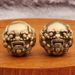 Brass Handball Smiling Face Pixiu Walnut Retro Elderly Finger Exercise Copperware Daily Progress Gold Pair Handle Piece_maomaolike.com