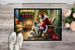 Great Pyrenees And Santa Claus Doormat Front Door Mat Indoor Outdoor Rugs For Entryway, Non Slip Washable Low Pile, 24H X 36W_maomaolike.com