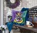Norwegian Elkhound King Of Mardi Gras Throw Pillow Machine Washable, Indoor Outdoor Decorative Pillow For Couch, Bed Or Patio, 18Hx18W_maomaolike.com