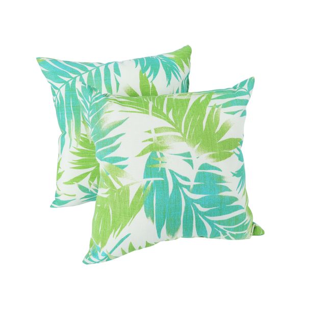 2 Pack Outdoor Throw Pillows, Waterproof & Fade-Resistant Patio Cushions For Garden, Porch, Poolside Furniture - Soft & Comfortable Decorative Pillow Covers (18x18 Inch, Green )_maomaolike.com