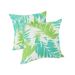 2 Pack Outdoor Throw Pillows, Waterproof & Fade-Resistant Patio Cushions For Garden, Porch, Poolside Furniture - Soft & Comfortable Decorative Pillow Covers (18x18 Inch, Green )_maomaolike.com