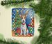 Fox Terrier Christmas Reindeer Porcelain Ornament Christmas Tree Hanging Decorations For Home Christmas Holiday, Rectangle, Gift, Multicolor_maomaolike.com