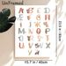 Animal Alphabet Painting Poster, Watercolor Cute Animal & Botanical Alphabet Poster, Assists With Letter Recognition, Suitable For Study Space, Living_maomaolike.com