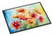 Gerbera Daisies In Watercolor Doormat Front Door Mat Indoor Outdoor Rugs For Entryway, Non Slip Washable Low Pile, 24H X 36W_maomaolike.com