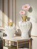 1PC High-end Design Striped Color-matched Necked Ceramic Vase Is Suitable For High-end Style Scene Ornaments, Flowers Out Of Ah Vase_maomaolike.com
