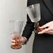 Clearance Vintage French Style High-Value Vertical Stripe Tall Red Beverage Ice Cream Wine Glass_maomaolike.com