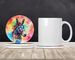 Hippie Animal Donkey Large Sandstone Coasters Pack Of 4 Absorbent Round Coasters Decor Gifts For Men Or Women, 4 In, Multicolor_maomaolike.com