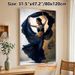 Indian Dancer Painting Poster, Graceful Artistic Traditional Dancer In Deep Blue Flowing Attire Poster, Captivating Cultural Charm Suitable For Living_maomaolike.com