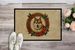 Akita Christmas Flowers Doormat Front Door Mat Indoor Outdoor Rugs For Entryway, Non Slip Washable Low Pile, 24H X 36W_maomaolike.com