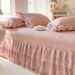 Korean Style Princess Skirt Silk Cooling Three-Piece Set Summer Lace Bed Cover Ice Bean Air Conditioning Mat Washable_maomaolike.com