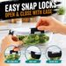 SAEIV 1520/640ml Glass Food Set Air-tight Container With Steam Valves BPA Free Storage S Boxing Organizer Kitchen_maomaolike.com