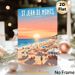 St Jean De Monts Beach Sunset Painting Poster, Vibrant Retro-style Bustling Beach Scene Poster, Evokes Warm Coastal Leisure Mood, Ideal For Home And_maomaolike.com