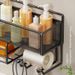 Wall-Mounted Bathroom Organizer Shelf - Holds Skincare, Hair Dryer, No Drilling Required_maomaolike.com