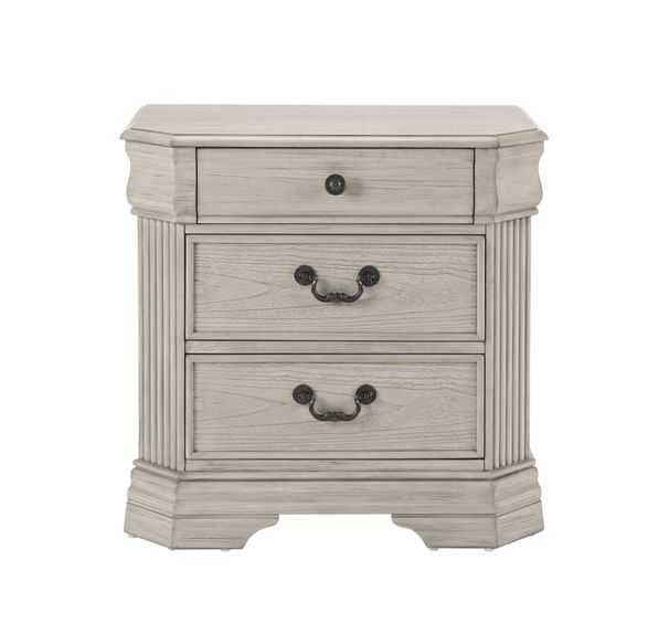Wood Night Stand, White Carbinet_maomaolike.com