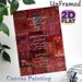 Islamic Calligraphy Painting Poster, Rich Red-toned Ornate Traditional Patterned Poster, Cultural Artistic Wall Decor Ideal For Living Room, Study_maomaolike.com