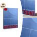 Abstract Geometric Painting Poster, Minimalist Blue-toned Poster With Bold Red Circle & White Lines, Sleek Modern Decor For Living Room, Office Wall_maomaolike.com