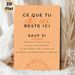 French Quote Painting Poster, Warm-toned Minimalist Typographic Poster, Meaningful Privacy & Boundary-focused Decor Ideal For Counseling Room, Living_maomaolike.com