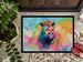 Hippie Animal Hippopotamus Doormat Front Door Mat Indoor Outdoor Rugs For Entryway, Non Slip Washable Low Pile, 24H X 36W_maomaolike.com