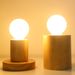 Minimalist Wooden Table Lamp, E27 EU Plug Lampu Meja Kayu Simple Design Soft Warm Lighting Bedroom Living Room Side Table Decor Lamp_maomaolike.com