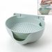 Kitchen Double Layer Fruit Bowl Washing Basket Lazy Bracket_maomaolike.com