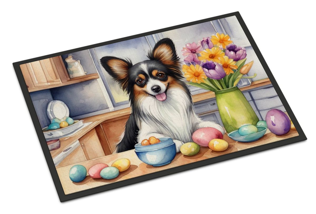 Decorating Easter Papillon Doormat Front Door Mat Indoor Outdoor Rugs For Entryway, Non Slip Washable Low Pile, 24H X 36W_maomaolike.com