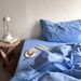 Manufacturer Wholesale INS Japanese Solid Color Pure Four-Piece Nordic Style Yarn-Dyed Washed Cotton 4-Piece Bedding Set_maomaolike.com