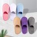 3 Pairs/Set Closed Toe Non-slip High Quality Disposable Hotel Bathroom Indoor Guest Travel Slippers Hot_maomaolike.com