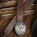 HOT Western Cowboy PU Leather Belt - Men Waist Strap Bull Decoration Floral Engraved for Jeans_maomaolike.com