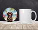 Chocolate Labrador Retriever Luau Large Sandstone Coasters Pack Of 4 Absorbent Round Coasters Decor Gifts For Men Or Women, 4 In, Multicolor_maomaolike.com